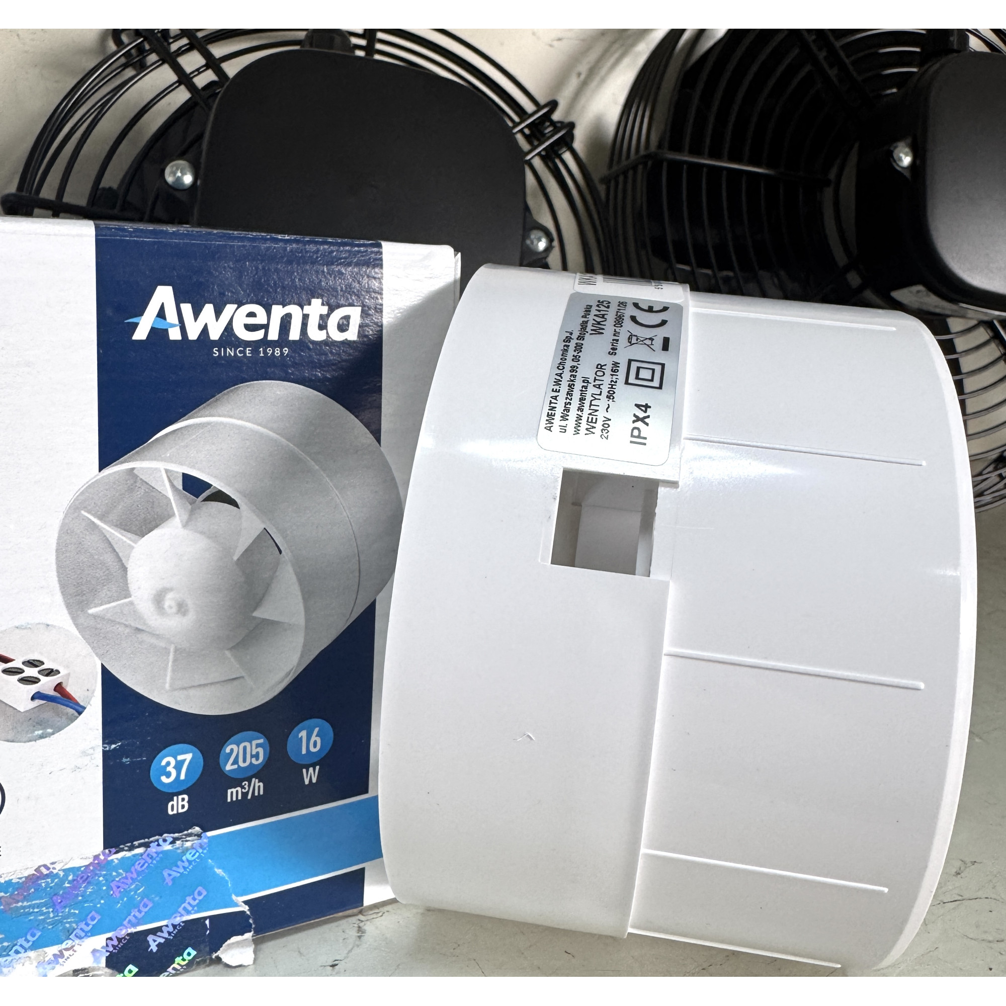 Канальний вентилятор Awenta WKA 125 Turbo (підшипник)