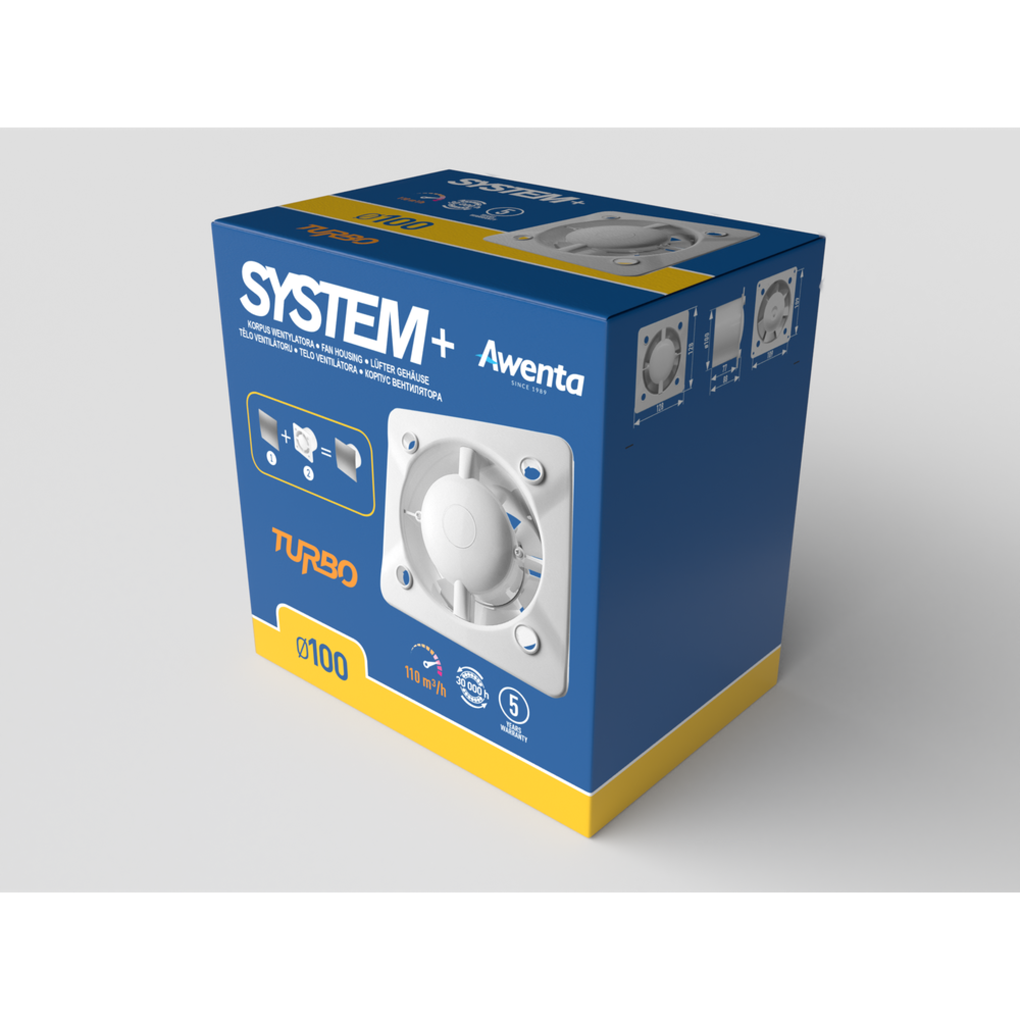 Витяжний вентилятор  Awenta System+ Turbo KWT 100